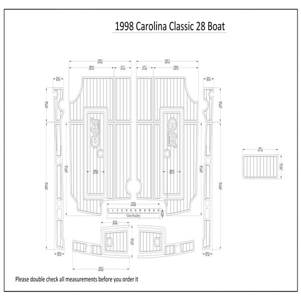 

1998 carolina classic 28 cockpit boat eva faux foam teak deck floor pad