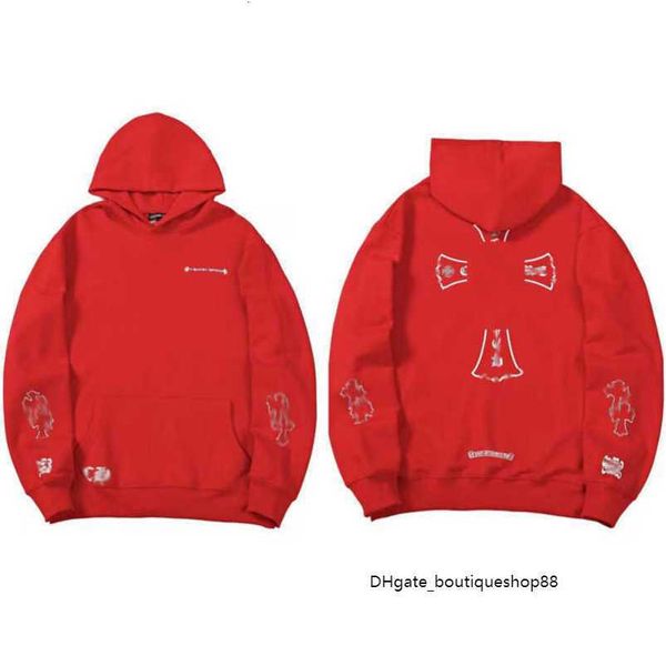 

mens luxury fashion sweatshirts ch designer hoodies zipper sanskrit graffiti hooded sweater cross pullover hoodie casual women coa, Black