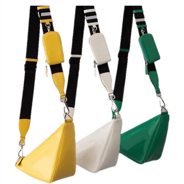 

women triangle shape shoulder sling bag multicolor crossbody bags personality leisure satchel fashion trend multi pochette casual 253y