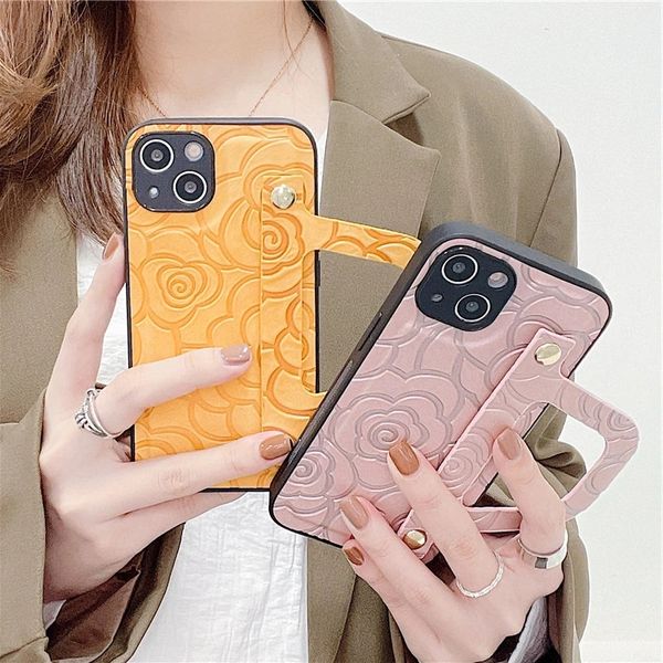 

luxury 3d cases camellia relief phone case for iphone 14 13 13pro max 12 12pro 11 pro xs xr x se 8 7 plus lady handbag soft leather cover