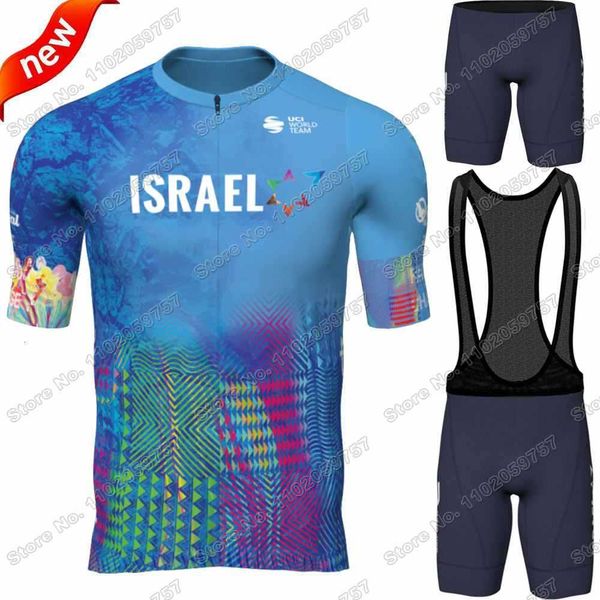 

2022 Israel Team Cycling Jersey Set Men France Tour Cycling Clothing Summer Road Bike Shirts Suit Bicycle Bib Shorts MTB Maillot