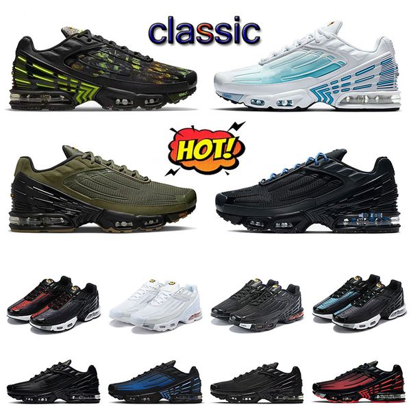 

tn plus 3 tn 3 running shoes mens womens tns olive wolf grey obsidian leather triple black yellow all black designer tn3 sports