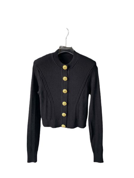 

autumn and winter new round collar high-grade plain knitted coat, White;black