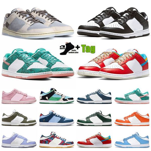 

snakeskin low basketball shoes mens womens black white reverse panda lows fruity pebbles argon ucn blue lilac judge grey la dodgers sneakers