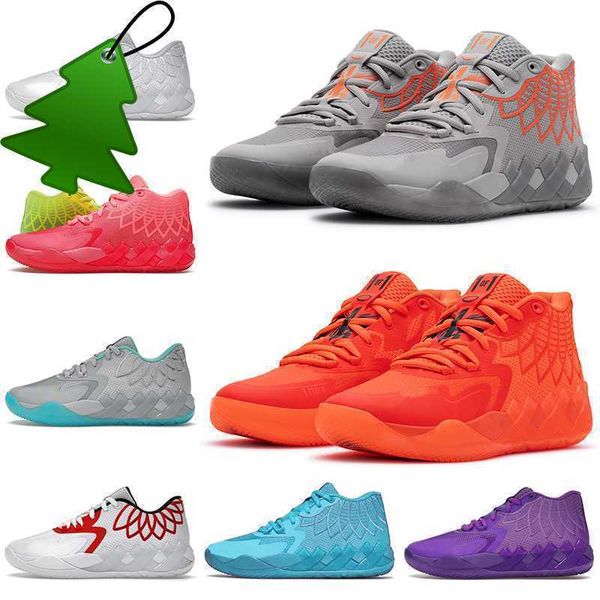 

size boots 12 lamelo ball mb.01 basketball shoes 1of1 mens trainers rock ridge red not from here white silver rick and morty ufo queen, Black