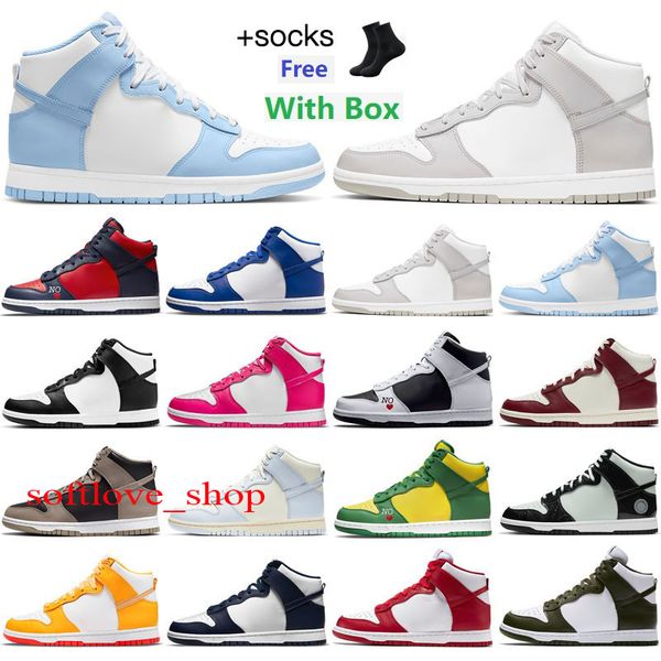 

designer high mens women casual shoes panda red game royal chicago active fuchsia fragment aluminum vast grey sb, White;red