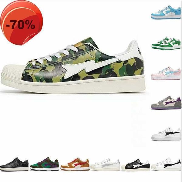 

camo green 2022ss stadium goods mens runing shoes blue sk8 sta purple a bathing ape white black sneakers trainers pastel pink