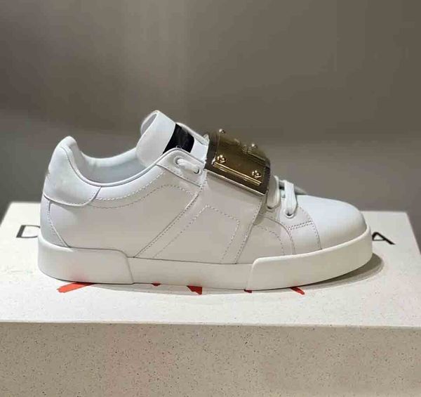 

white black calfskin leather men casual shoes low badge sneakers portofino sneaker men technical walking design platform rubber sole outdoo