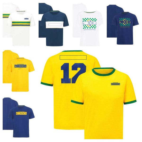

f1 racing suit short sleeve crewneck t-shirt men's team work suit custom car fan shirt