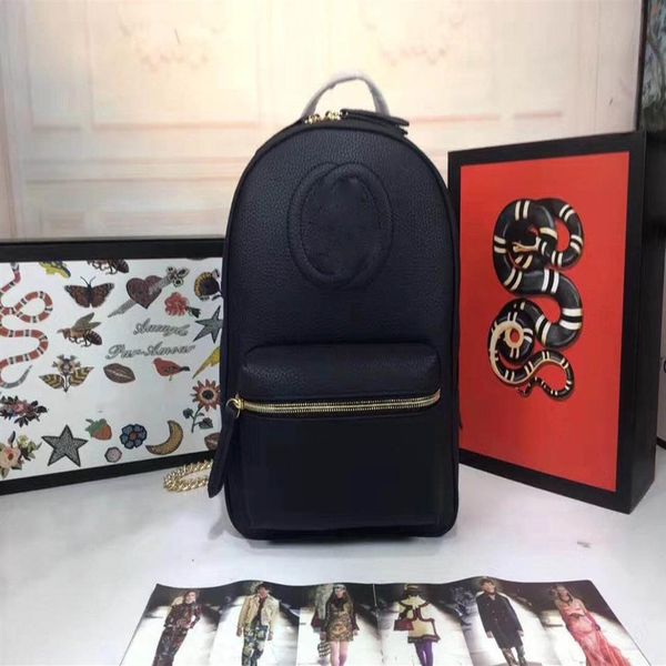 

designer luxury soho backpack rucksack chain shoulder leather black bag274g