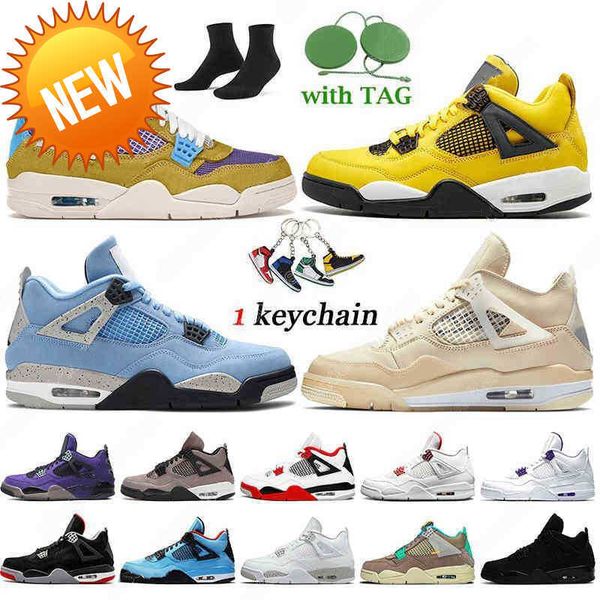 

outdoors 4s mens jumpman basketball shoes 4 retro bred kaws grey outdoor womens men desert moss university blue white bred trainers, Black