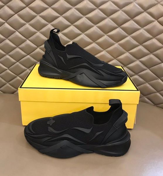 

fashion designer men flow perfect sneakers shoes comfort casual men's sports zipper rubber lightweight skateboard runner sole tech fabr, Black