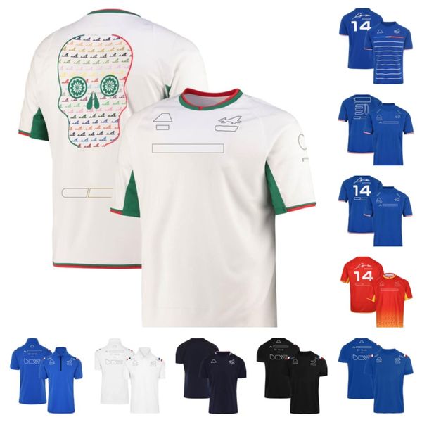 

f1 official team uniform new short-sleeved t-shirt customized casual racing suit