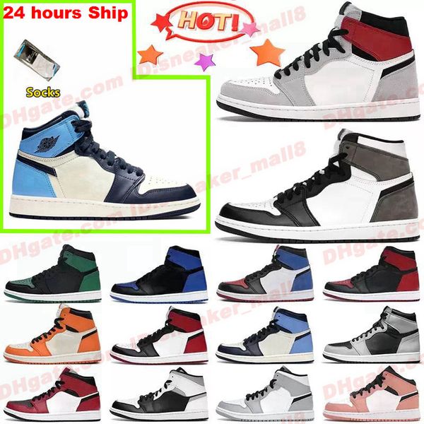 

jumpman 1 1s mens shoes basketball sneakers grey fog yellow toe rebellionaire bred patent dark mocha marina obsidian shadow men women traine, Black