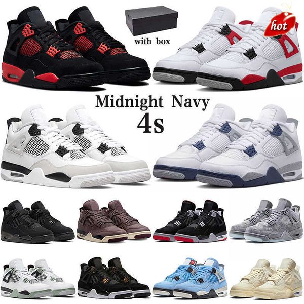 

sandals basketball shoes with box 4 retro basketball shoes jumpman 4s midnight navy military black cat cactus jack red thunder university bl