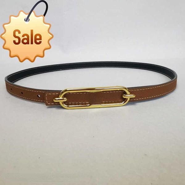 

luxury designer belts 2023 new women's leather belt 1.5cm wide palm print double panel buckle belt can be matched with multiple buckle, Black;brown