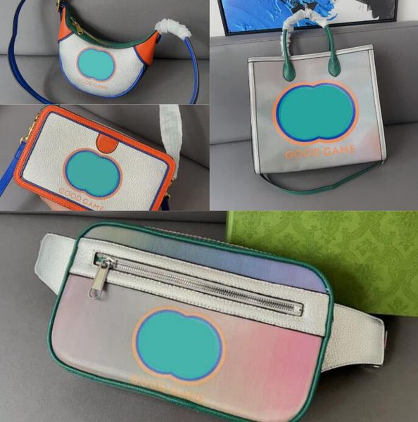 

fashion totes camera bag messenger purse men handbag two letter print adjustable leather shoulder strap zipper open classic waist bag wallet