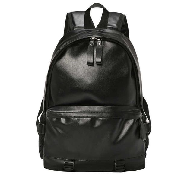 

fashion casual men's backpack large capacity lapbags mens backpack pu leather travel bag male backpacks student school bag 230411