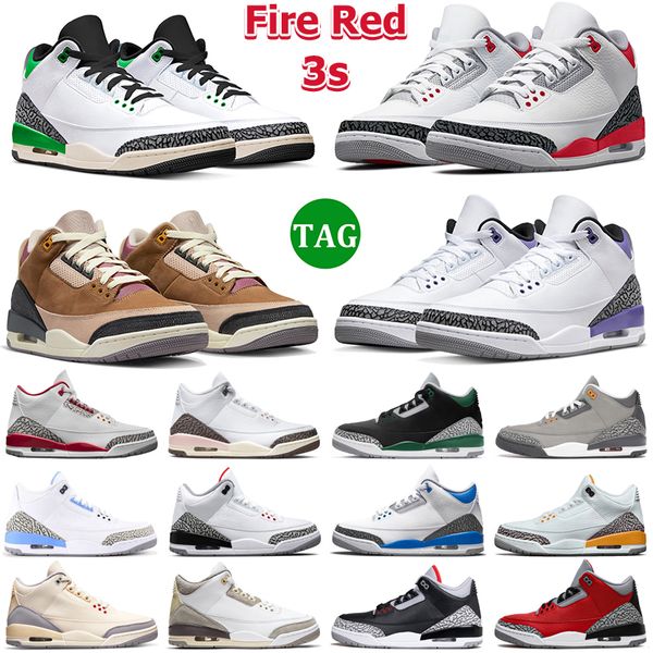 

basketball 3 shoes men 3s fire red dark iris cardinal neapolitan archaeo brown lucky pine green racer blue muslin desert elephant mens women
