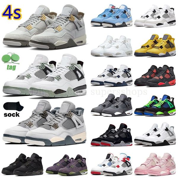 

black cat 4s basketball shoes jumpman 4 j4 pn dust craft 2023 new seafoam midnight navy cool grey psgs red thunder bred x sb what the sail o