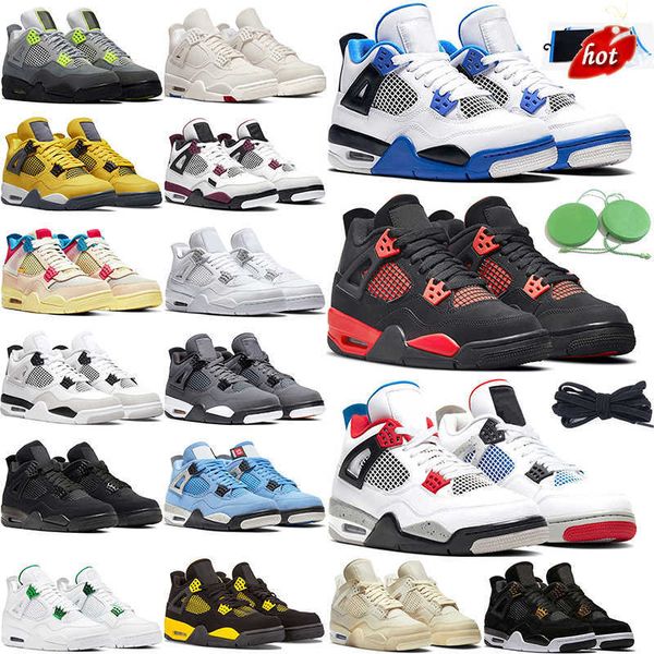 

j4s og men women 4s retro basketball shoes military black cat white cement oreo bred jumpman 4 sail men trainer sport sneakers