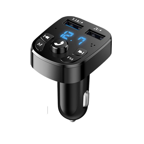 

phone car chargers fm transmitter bluetooth wireless car kit handdual usb charger 2.1a mp3 music tf card u disk aux player
