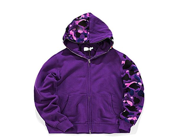 

2021 mens hoodies sweatshirts european and american fashion printing hoodie camouflage cardigan classic autumn winter thin men1155421, Black