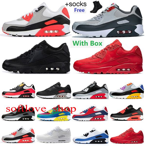 

2023 running sports shoes women trainer sneakers triple white black red wolf grey polka dot infrared total orange laser blue hyper grape roy, White;red