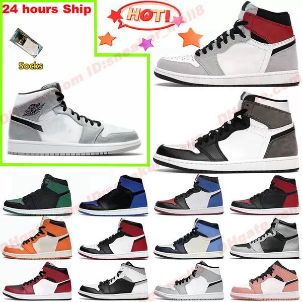 

2022 men women basketball shoes 1s jumpman 1 high mid bordeaux atmosphere bred patent university blue hyper royal pale ivory mens hococal