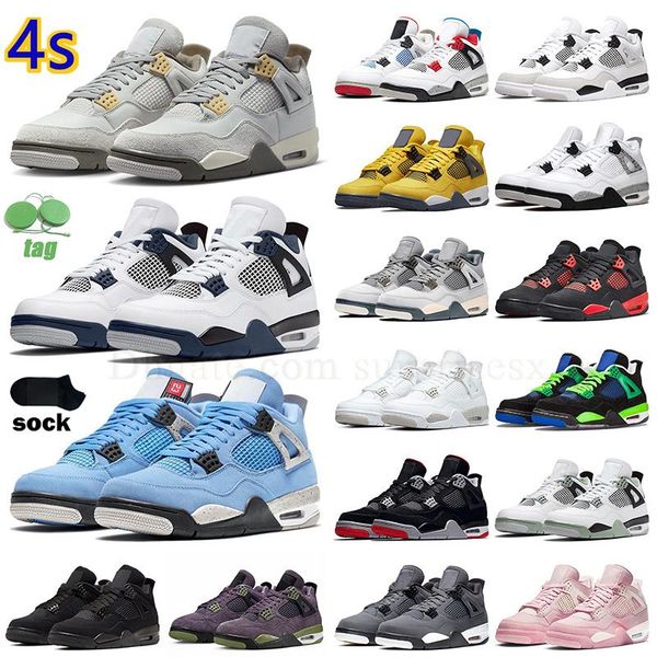 

jumpman 4 basketball shoes 4s black cat new midnight navy encore craft 2023 pn dust university blue lightning what the white cement sneakers