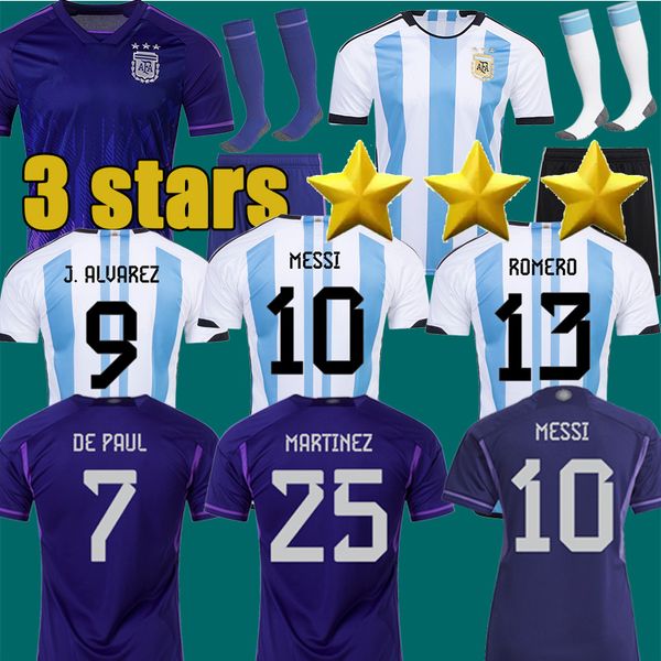 

2022 argentina soccer jerseys 3 stars dybala de paul di maria national team maradona football shirt fans player version 22 23 men women kids, Black;yellow