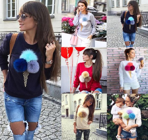 

women hoodies sweatshirts pullover o neck cute print casual plus size s 3xl plush balls long sleeve europen american fashion cl5112734, Black