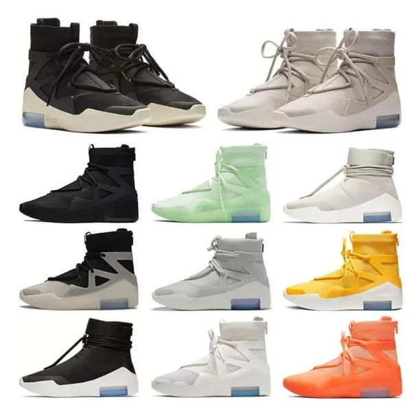 

high outdoor sports shoes women sneakers trainers triple black string orange pulse frosted sail grey fog fears god x 1 mens big size 12 the