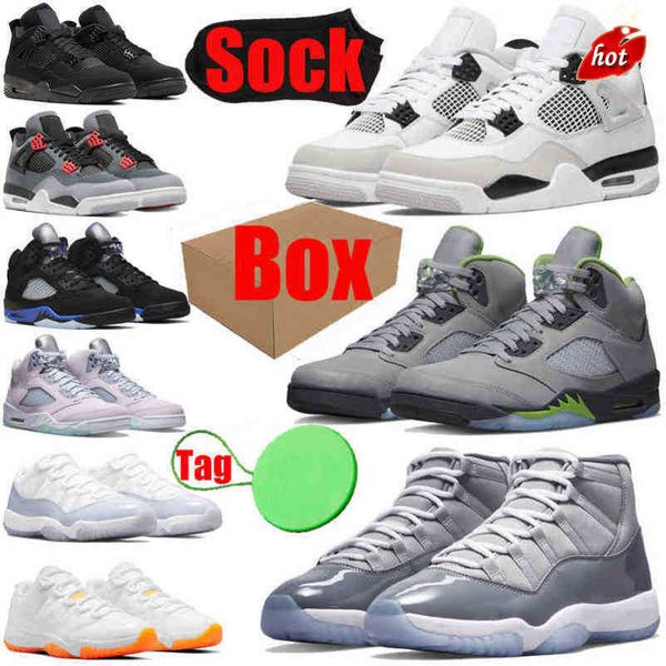 

sandals basketball shoes 2022 with shoes box jumpman 4 5 11 basketball shoes for mens womens military black cats cool grey zen master cactus