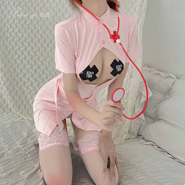 

toy massager xianyi funny lingerie female dermatorium nurse uniform seduction sm set purely desiring to open up costume passionate clothes 4, Red;black