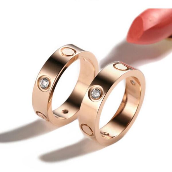 

love screw ring mens rings classic luxury designer jewelry women titanium steel alloy gold-plated gold silver rose never fade not allergic -