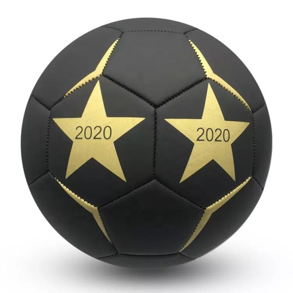 

2023 balls new gold black matte pvc tpu pu soccer ball from machine sewn ball factory supplier