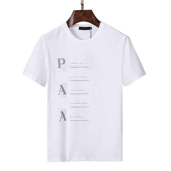 

summer mens luxury t fashion shirt black brand red letter printed shirts short sleeve tees asian m-3xl#03, White;black