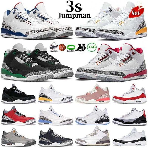 

jordens 3 mens basketball shoes trainer sports sneakers athletic jumpman 3s cardinal 2023 fire red unc black white cement true blue