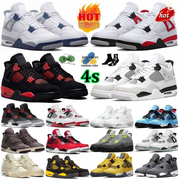 

low og men women 4 basketball shoes jumpman 4s mens sneakers military black cat white oreo infrared cactus jack university blue