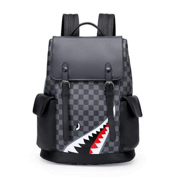 

backpack style large capacity backpack men's fashion computer bag leisure trend travel bag221222