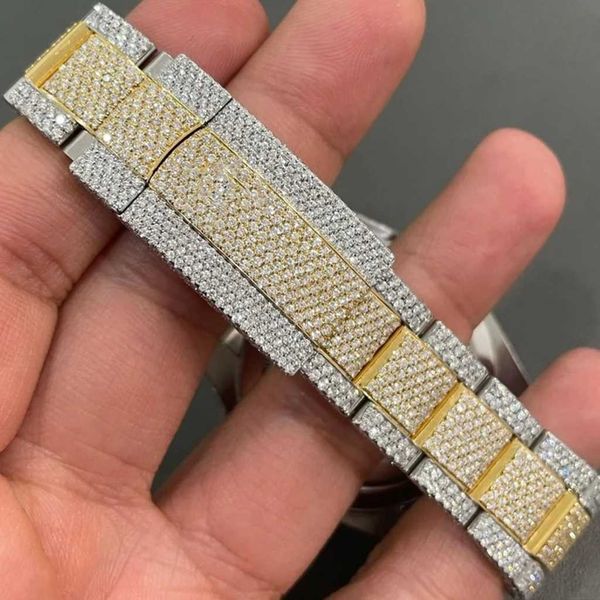 

2023other watches 2023 wristwatches iced out diamond d color vvs stainls steel c, Slivery;brown