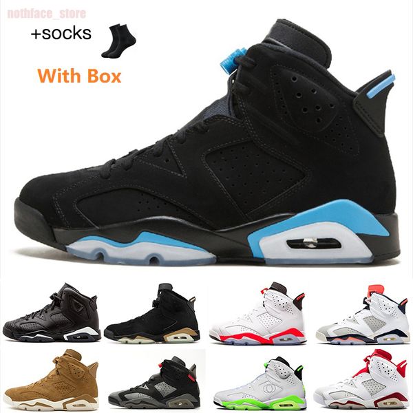 

basketball shoes socks sports trainer mint foam electric green midnight navy university infrared white red oreo washed denim new vi 6 6s men