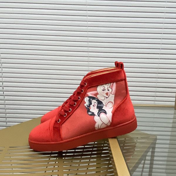 

mens stylish studded shoes handcrafted real leather designer rock style red soles shoes luxury fashion womens diamond encrusted casual shoe, Red;white