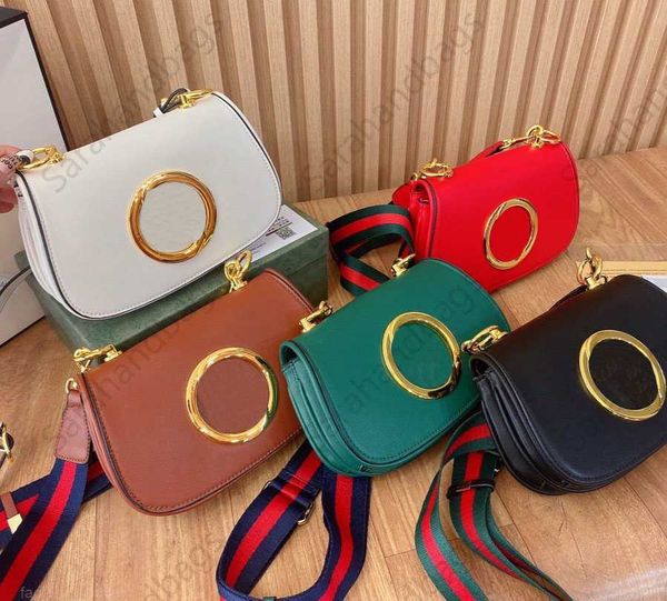 

single shoulder bag 5a womens handbag designer round interlocking double letter mini cross body bag luxury lady purse