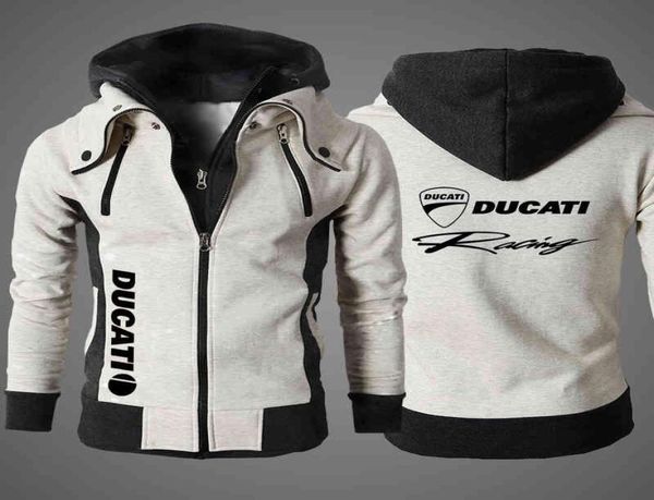 

2021 new ducati men039s clothing outdoor sweatshirt casual male jacket fleece warm slim hoodies quality sportwear harajuku outw1982852, Black