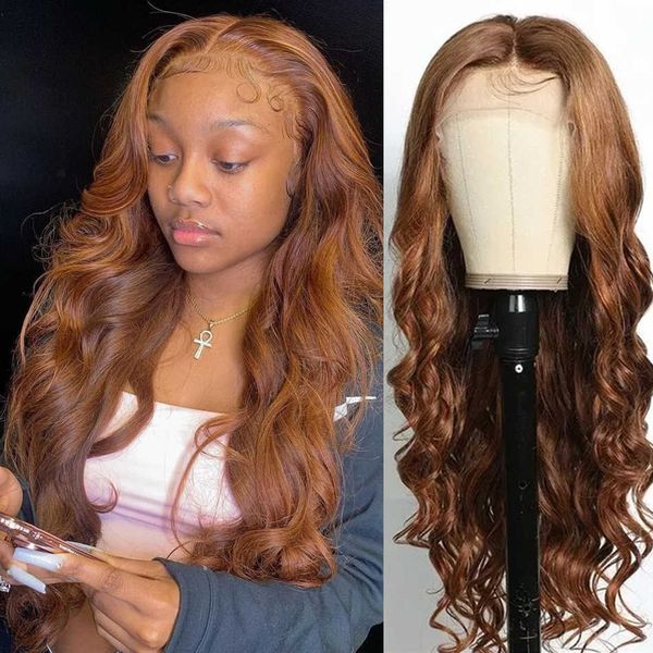 

lace wigs 13x6 brown lace frontal wig 30 inch ginger lace front body wave human hair wigs hd transparent brazilian hair wigs for women 22121, Black;brown