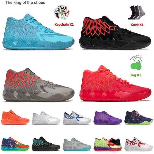 

basketball shoes tennis outdoor sneakers blue black blast rock ridge red beige galaxy queen city 2022 mens lamelo ball 1 mb.01 all size 12