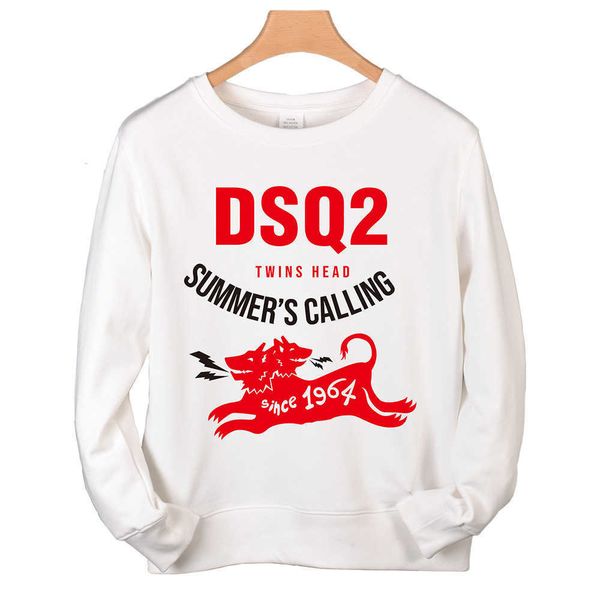 

hoodie men d2 hoody 22fw fashion square designer casual leisure print trendy brand round neck sweater men's ti bp0v, Black