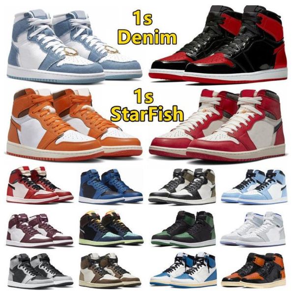 

fashion classic sports shoes for men women solid color casual mens 1 high og 1s basketball shoes jumpman 01